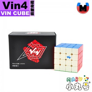 Vin - 4x4x4 - 磁力四階 曜夜軸磁版  下單送軸心油