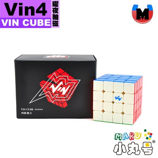 Vin - 4x4x4 - 磁力四階 曜夜軸磁版  下單送軸心油