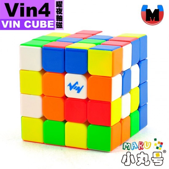 Vin - 4x4x4 - 磁力四階 曜夜軸磁版  下單送軸心油