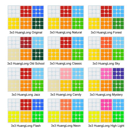 Cubesticker貼 - 3x3 -  HungLong 黃龍三階 全系列(適用小魔法)
